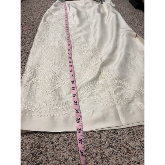 NWT Talbots WMNS Cream 100% Silk Skirt Multi-Occasion Classic A-line Sz 10 - Picture 7 of 9